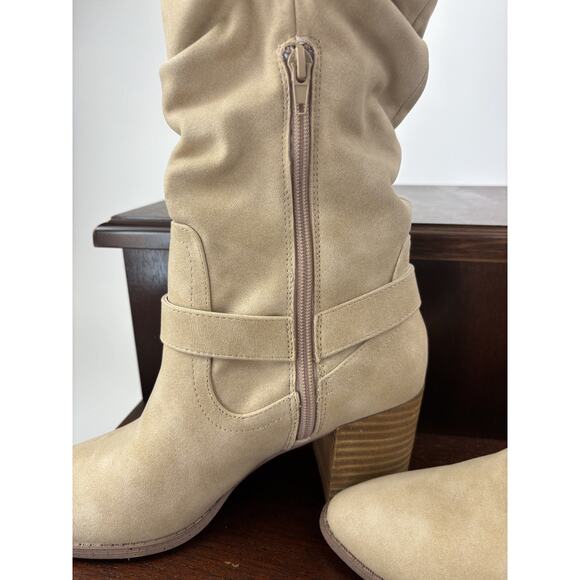 Dolce Vita Womens Beige Tris Knee High Block Heeled Booties Size US 8 - Picture 11 of 15